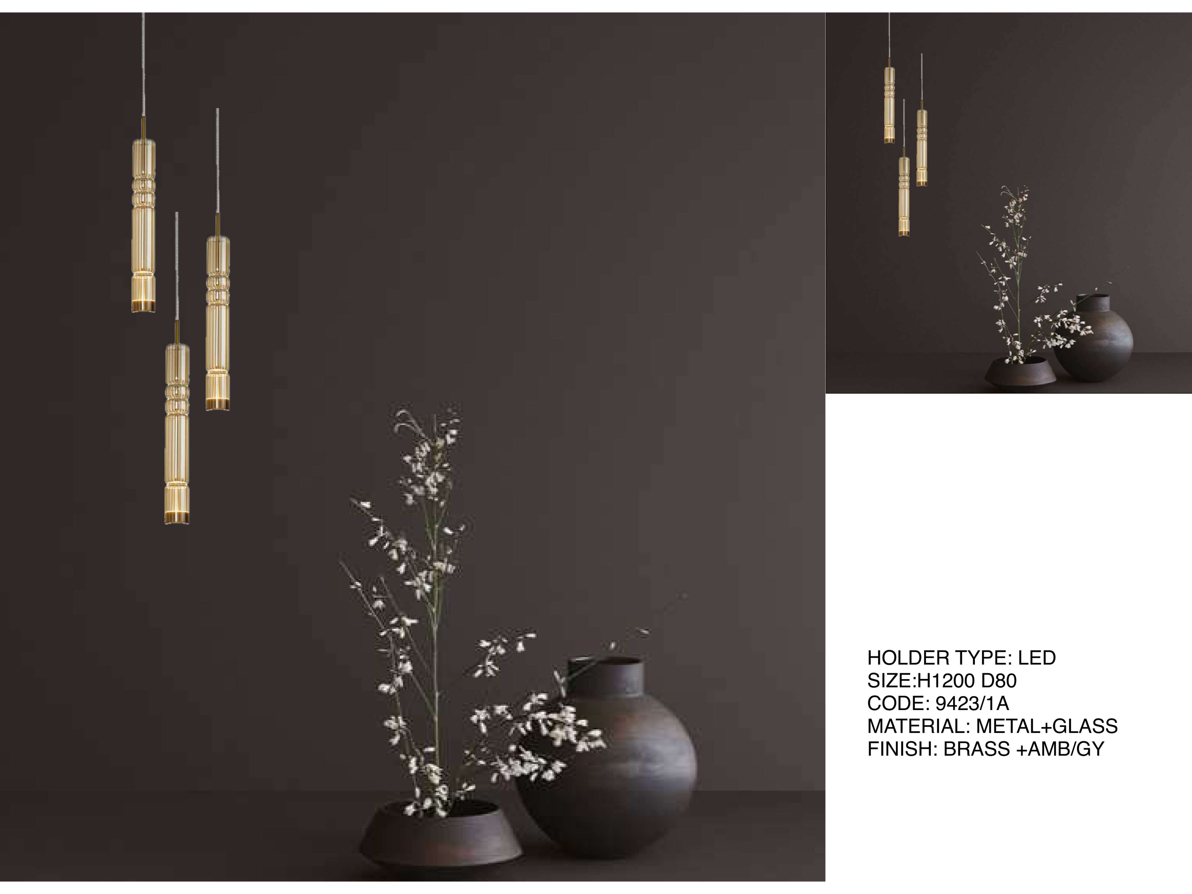 Beyond Lights - Brass Pendant Light- LCHL